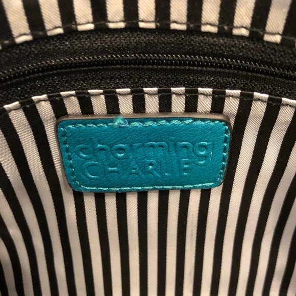 Charming Charlie Bag Teal with Diamonds - Picture 3 of 5